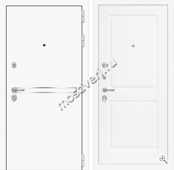 Белая металлическая дверь с мдф - купить от производителя Мосдвери Белая металлическая дверь с мдф